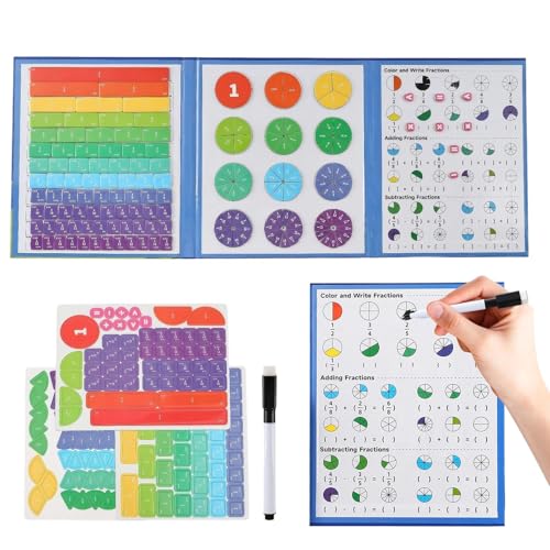 Livre Magnétique de Fractions - Fini les Difficultés en Maths à la Maison et l'École