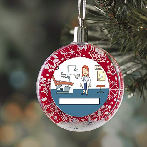 PrintedPerfection.com Personalized StoryLine Cartoon Caricature Snow Globe Christmas Ornament: Motorcycle Rider - Male