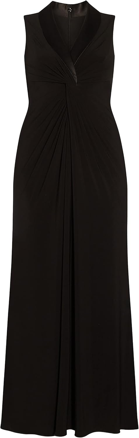 Adrianna Papell Womens Jersey Tuxedo Gown - Image 4