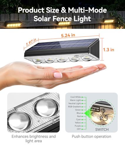 KOOPER 8-Pack Solar Fence Lights - $17.99 w/ Code + 40% Off Code PXPM87TH - image 6