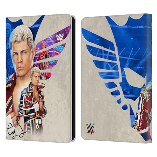 Étui Kindle Paperwhite 6 WWE Cody Rhodes en cuir protection portefeuille pour liseuse Amazon
