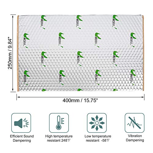 Uxcell 25Pcs 80Mil 26.5Sqft Car Sound Deadener Heat Insulation Mat Butyl Pad Damping Self Adhesive Deadening Material Door Roof Floor Sound Barrier #TOP1