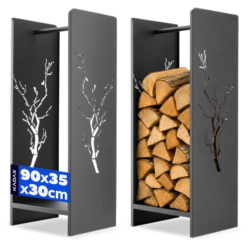KADAX range-bûches étagère intérieure 35 x 30 x 90 cm