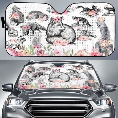 Pare-soleil avant imperméable pour voiture motif renards L