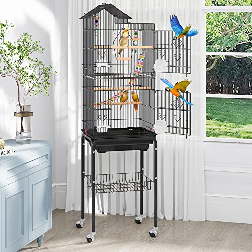 Image showcasing Snapklik.com : YITAHOME 62 Inch Metal Bird Cage, Large Parakeet Cages ...