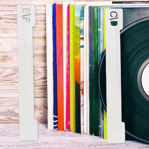 Separadores alfabéticos de discos de vinilo de madera para el mueble de tu salón 6