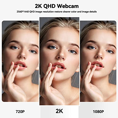 Ausdom 2K Computer Webcam With Microphone, Aw651S Autofocus Stream Usb Web Camera With Built-In Privacy Cover, Noise Canceling Mic For Pc Laptop Macbook Video Calls Zoom Meetings Skype Work From Home #TOP1