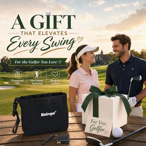 Kairsya Golf Club & Ball Cleaner Bag, 100% Leak-Proof Portable Golf Washer Pouch, Detachable Clip, Scratch-Free Microfiber Brush, Club Cleaning Kit & Groove Cleaner, Golf Gifts & Gear for Men Women - image 6