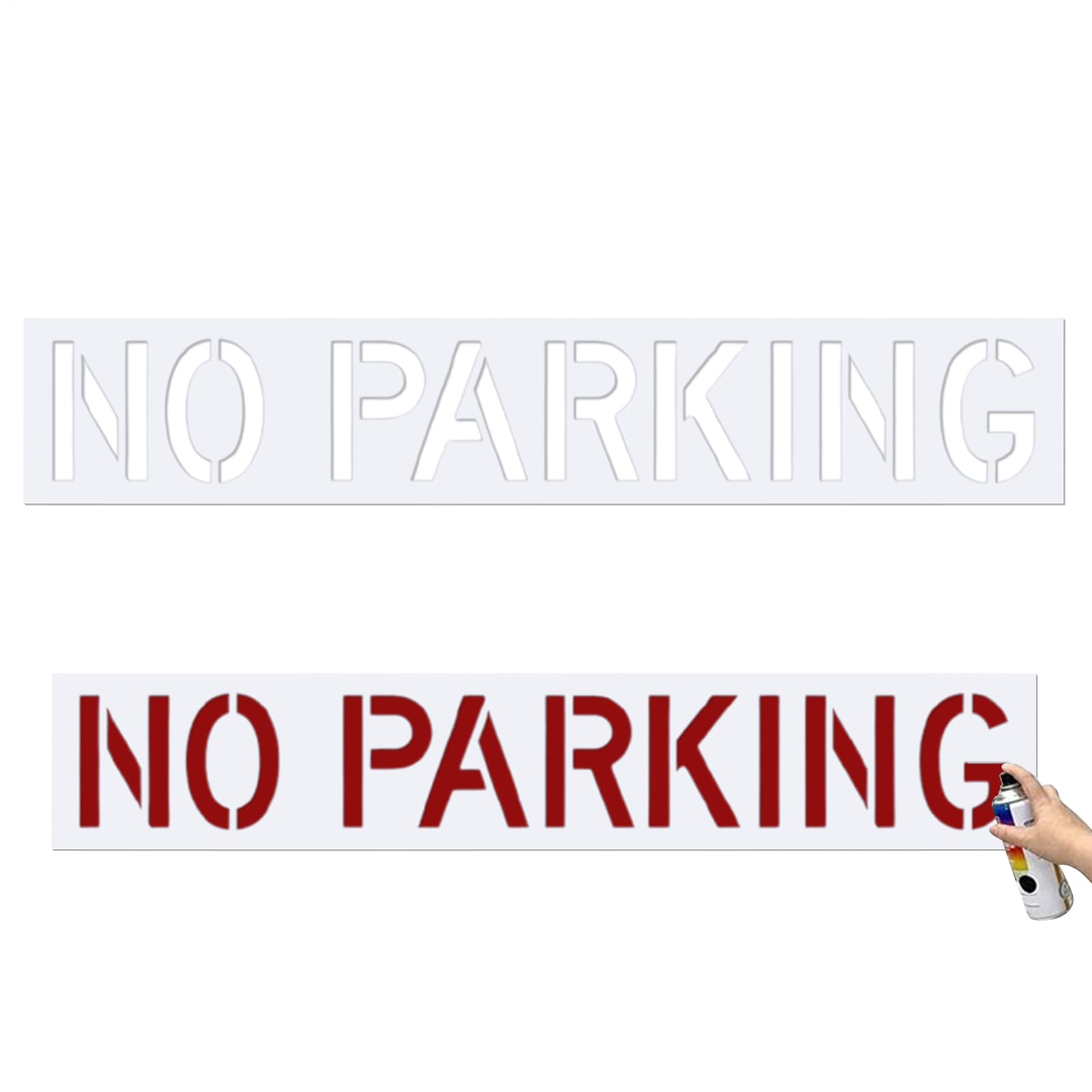 Pochoir en silicone pour stationnement interdit lavable pour sol et trottoir