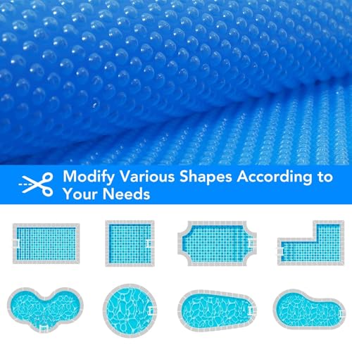 Cobertor solar rectangular para piscina 18x36 ft azul miniatura 2
