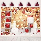MQCGLJ 7×5FT Romantic Valentine Photo Backdrop...
