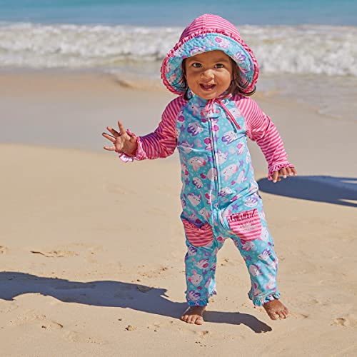 UV SKINZ Baby Girls’ Sun and Swimsuit with UPF 50+ Sun Protection – Full Body Swimsuit for Baby, Baby UV Protection Clothing3