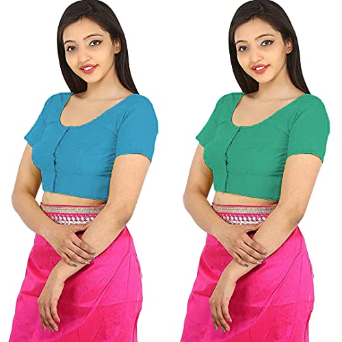 Image of Namita Women's Rubia Cotton Solid Half Sleeve Blouse