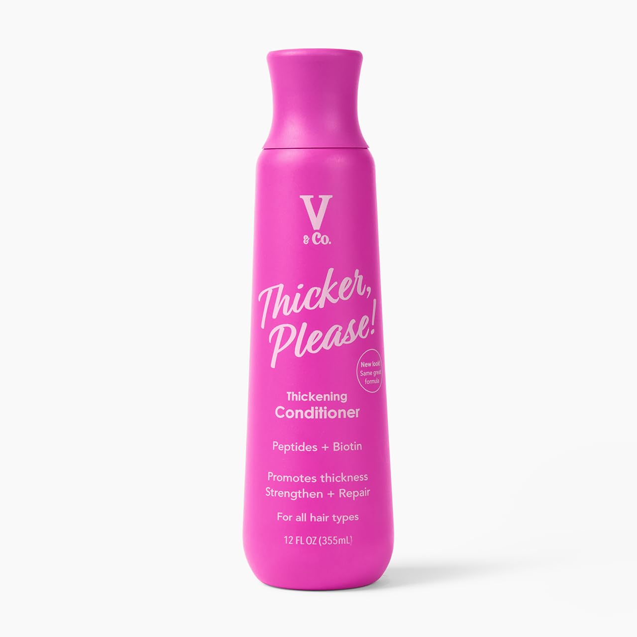 V&Co. Beauty Hair Thickening Conditioner with Peptide Technology, 12 oz, All Hair Types, Anti-Thinning Conditioner
