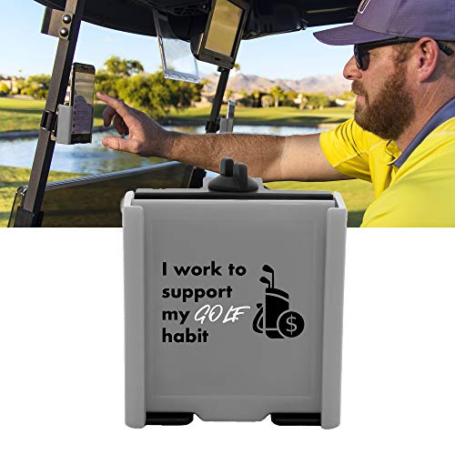 Image of DESERT FOX GOLF Phone Caddy - Funny Quotes Golf Cart Phone Holder with Secure Strap for Hands-Free GPS & Golf Apps - Gifts for Men & Women