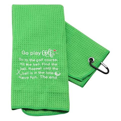 Divertida toalla de golf bordada con clip para bolsa de golf de BNQL Cover