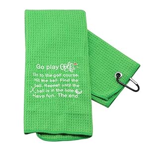 BNQL Divertidas toallas de golf bordadas para bolsa de golf con clip, regalos de golf, toallas de golfista, regalos para amantes del golf (divertida toalla de golf)