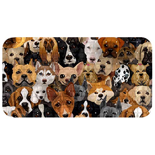 Alfombrilla para ducha y bañera de 68,3 x 37,3 cm Bennigiry con estampado de perros 2
