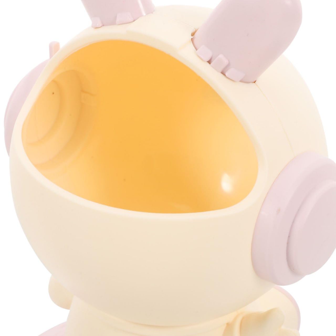 7Seas Creative Rabbit Shape 360 Rotating Desktop Pen & Pencil Holder | office and Study table Stationary Storage Stand | Dressing and Vanity Makeup brush Holder, Living Room Decorative Remote Holder 4