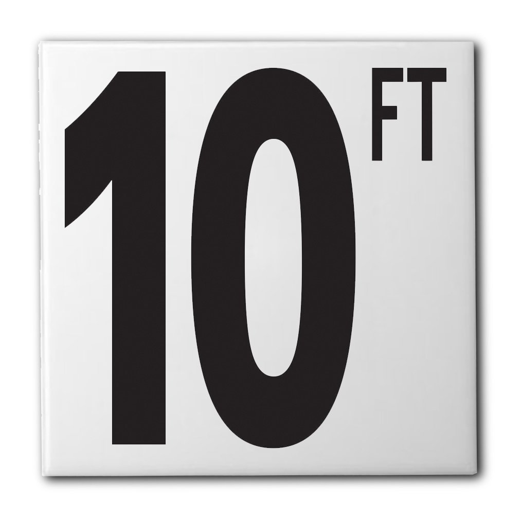 Ceramic Swimming Pool Waterline Depth Marker 