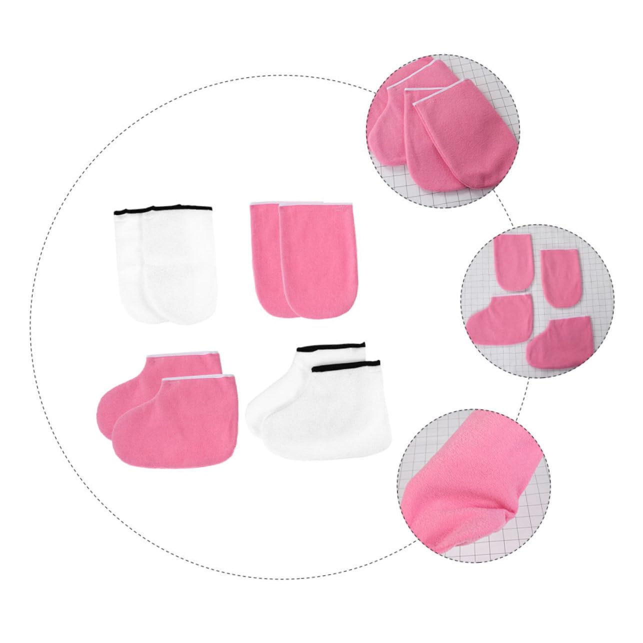 FRCOLOR 2juegos Mascarilla para Pies de Manicura Funda para Calentar Cera Herramienta de Spa para Manos y Pies