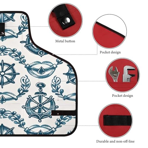 Delantal de trabajo con diseño náutico unisex miniatura 3