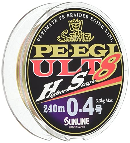 サンライン(SUNLINE) PEライン ソルティメイト PEエギ ULT HS8 240m 0.4号 3.3kg 8本 ホワイト・ピンク・ライトグリーン