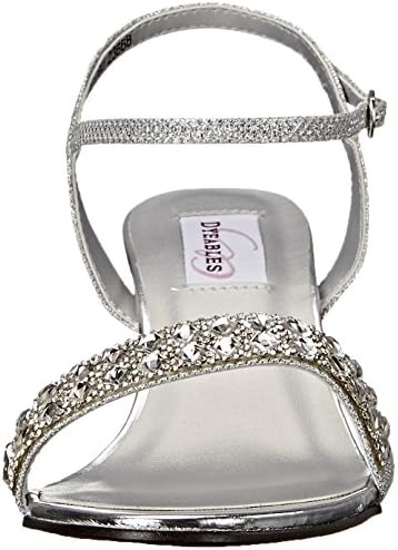 Dyeables, Inc Womens Sage Dress Sandal, Silver Shimmer, 6.5 W US Review | Image 1