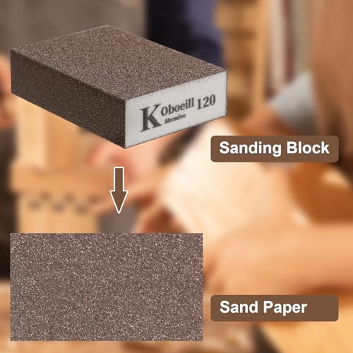 APOMOONS 8 Stück Schleifschwamm 120 Körnung Schleifklotz,Schleifschwamm Holz Schleifschwämme Wiederverwendbar, Schleifpad für Holz Schleifen, zum Schleifen von Möbeln, Entfernen von Rost, Reinigen