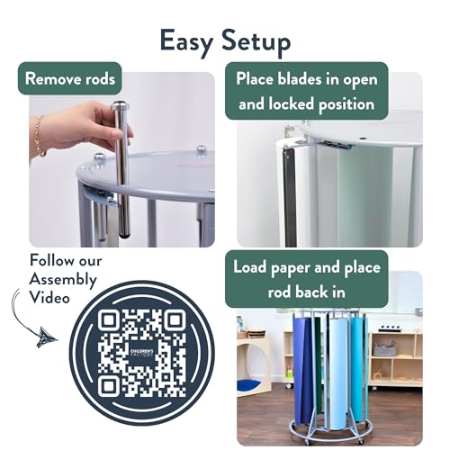 Image of Angeles 5-Roll Paper Dispenser & Cutter, Mobile Classroom Storage