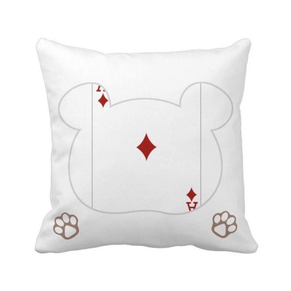Housse de coussin carrée motif de cartes imprimé haute définition textile résistant