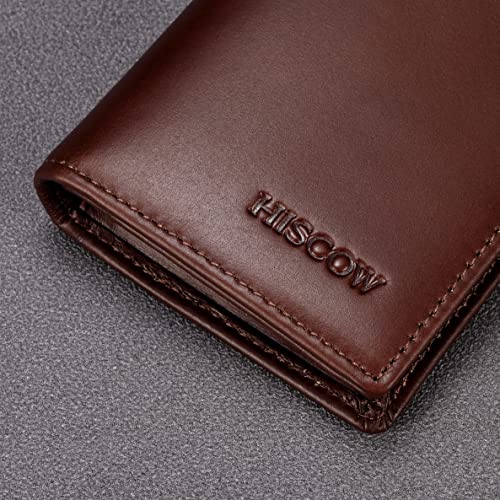 Image of HISCOW Business Card Holder with Large Compartment - Full Grain Leather