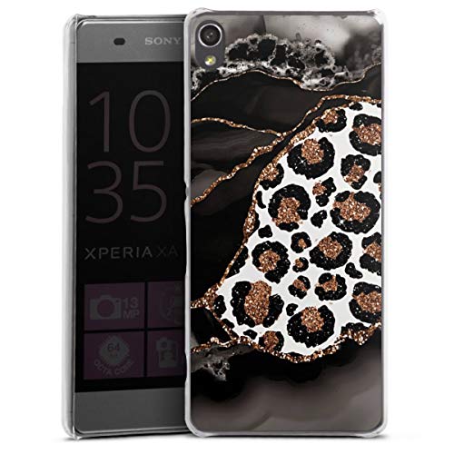 DeinDesign Coque Compatible avec Sony Xperia XA Étui Housse Or & cuivre Paillettes Look Imprimé léo