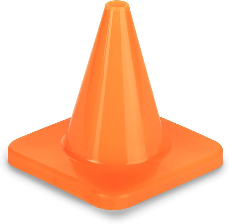 High Visibility Flexible Vinyl Cones for Sports Training, Agility Drills, Field & Gym Marking Sets