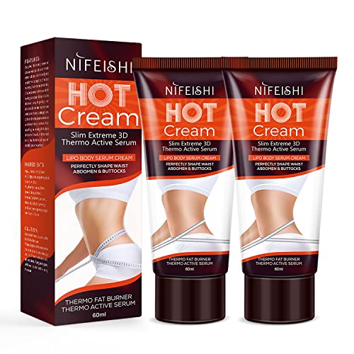 NIFEISHI Hot Cream 2 Pack, Hot Sweat Cream for Belly Fat Burner for Women, Body Tightening and Slimming Gel, Cellulite Cream for Thighs and Butt Fast Weight Loss