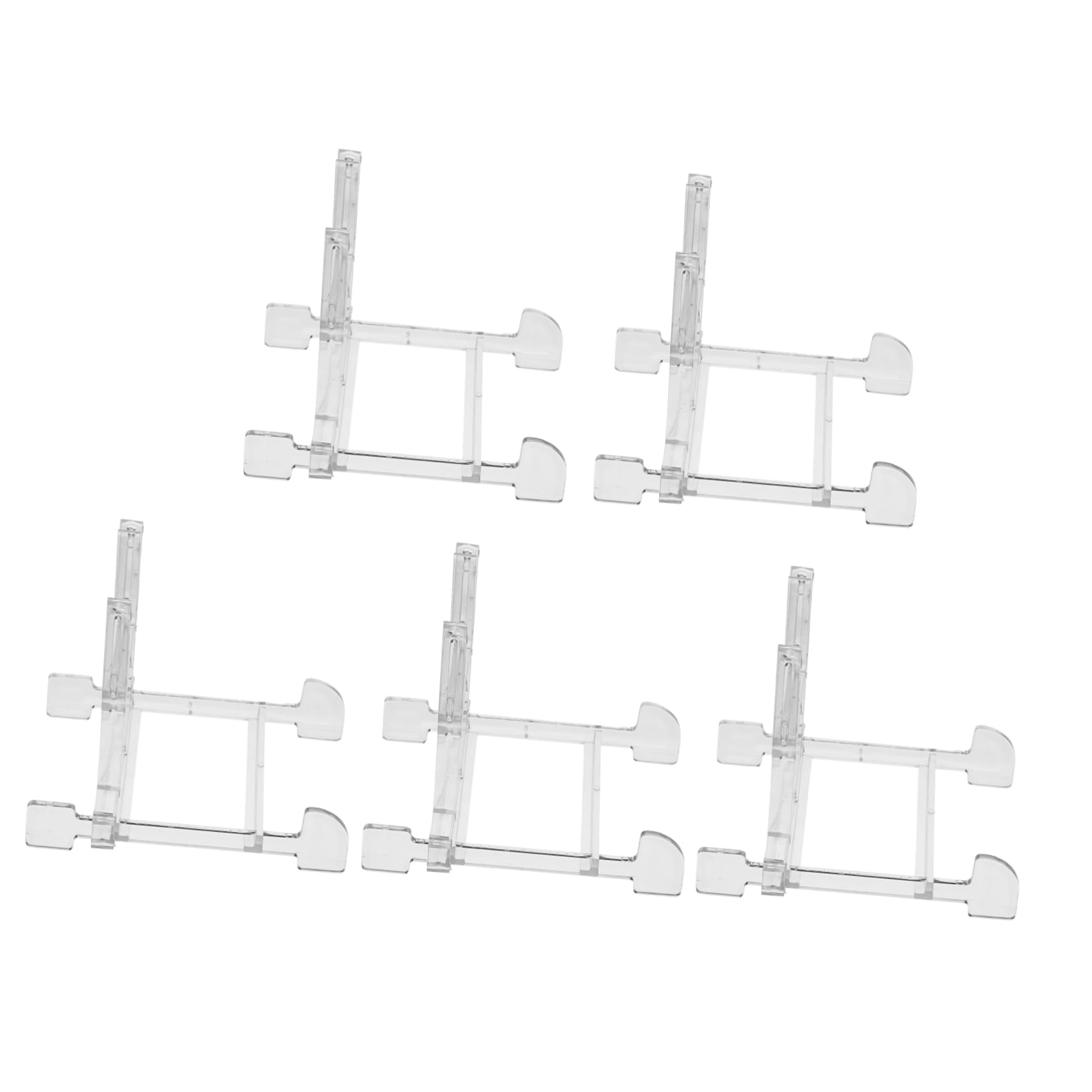 Happyyami 5pcs Plate Display Stands Plastic Plate Racks for Kitchen Dish Holder Stand Plate Holder for Wedding