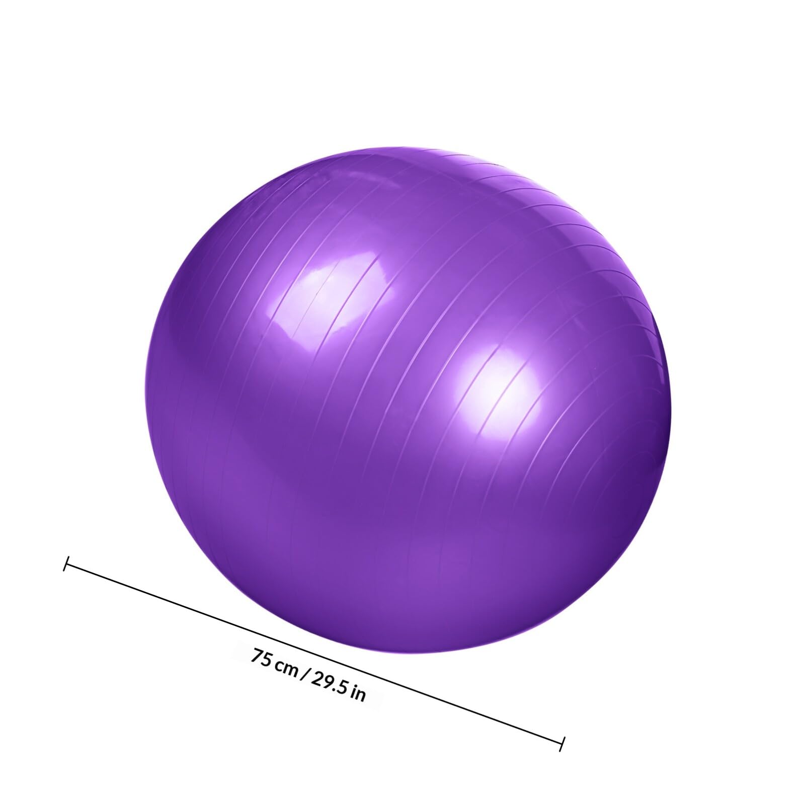 Verdickter 75cm Gymnastikball Yogaball Pilatesball Stabilitätsball aus Robustem PVC mit Luftpumpe für Yoga Fitness und Gleichgewichtstraining