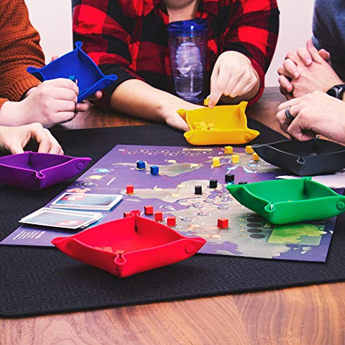 Piecekeeper Board Game Storage Bowls, 6-Pack | Portable Folding Tray Accessory Holds Tabletop Bits, Chits, Components, Pieces, Dice | Six Color Set | Classic & Modern Gaming, Rpg Roleplaying #TOP3