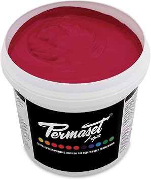 Permaset Aqua Fabric Supercover Screenprinting Inks - Mid Red - 1 Liter