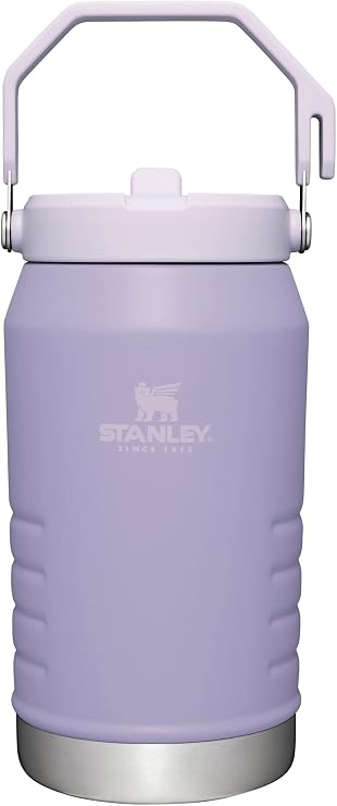 Stanley IceFlow Flip Straw Jug with Handle 64 oz| Twist On Lid and Flip Up Straw | Leak Resistant for Travel and Sports | Insulated Stainless Steel | BPA-Free | Lavender