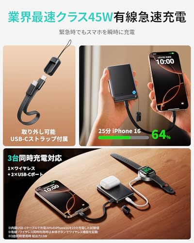 INIU モバイルバッテリー MagSafe対応 10000mAh P73 の商品画像 4