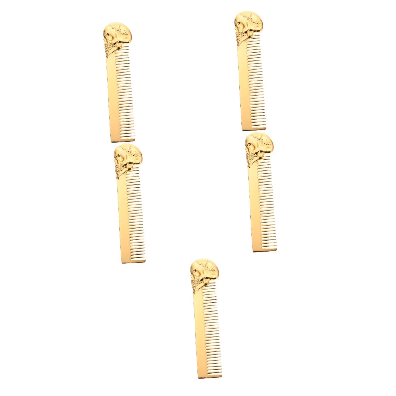 minkissy 5pcs Beard Oil Comb Beard Comb Zinc Alloy Comb Hair Comb for Men Carbon Fiber Comb Hairdressing Comb Mustache Wallet Comb Retro Design Comb Household Hair Comb Human Head Decorate