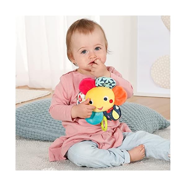 Fehn 055047 Spieluhr Blume COLOR Friends – Kuschelige Babyspieluhr mit herausnehmbarem Spielwerk und Befestigung… – Bild 3