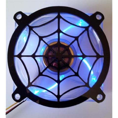 Inspired Laser Design Custom Acrylic Spider Web Computer Fan Grill 120mm Cover