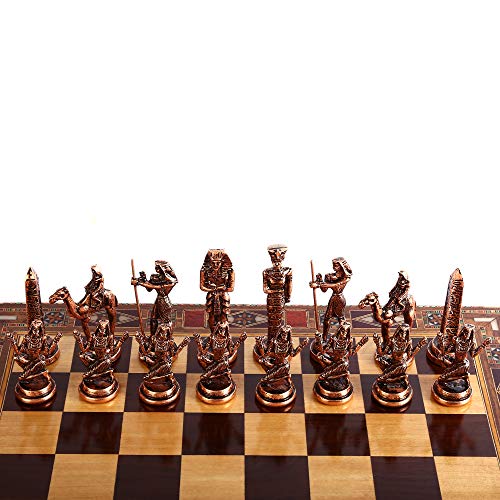 Egypt Pharaoh Juego de Ajedrez con Tablero de Madera Sólida 38 cm miniatura 3