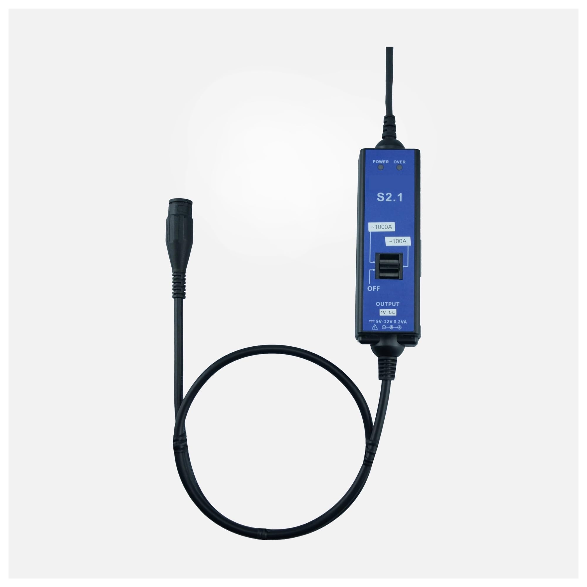 Netzfrequenz-Einphasen-Integrator S2.1 Rogowski-Spulen-Stromwandler, batteriebetrieben mit Oszilloskop