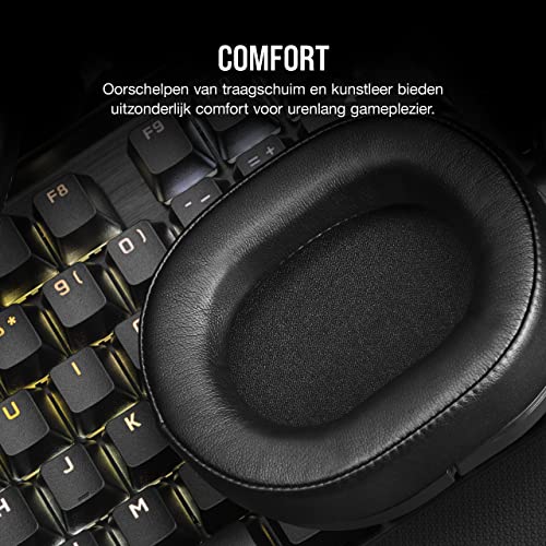 Corsair HS55 WIRELESS CORE Gaming-Headset - 2,4 Ghz Draadloos, Bluetooth bereik tot 15 meter, Lichtgewicht Constructie, Tempest 3D AudioTech Ondersteuning op PS5, Omnidirectionele Microfoon - Zwart - Afbeelding 7