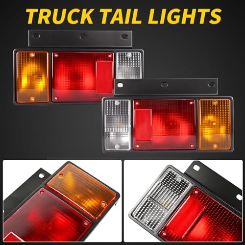Image of Tail Light Bar Kit for Isuzu NPR 1987-2010, NPR-HD 1999-2010, NQR 1995-2010, NRR 2005, FSR 1987-1996, FRR 1995-1998 Replace Rear Truck Tail Lamp Lights, Halogen With Bulbs