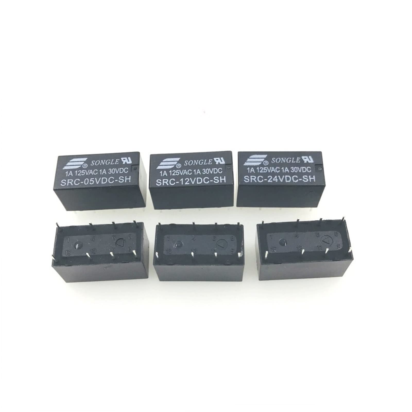 AERBNYEQP New Relays SRC-05VDC-SH SRC-12VDC-SH SRC-24VDC-SH 5V 12V 24V 1A 8PINS Relay 10PCS