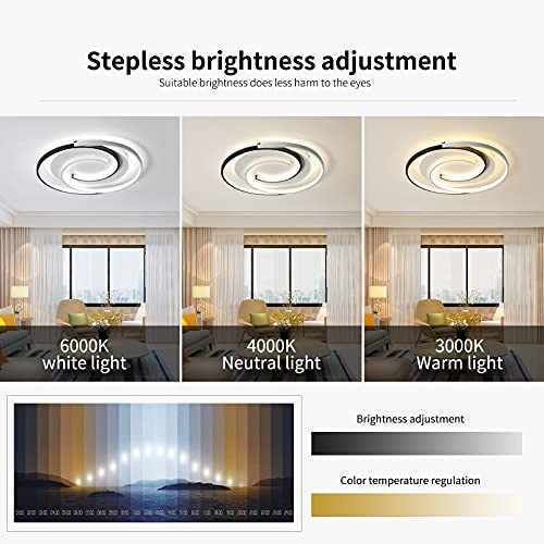 Schindora-Plafoniera-moderna-a-LED-da-36-W-50-cm-con-telecomando-con-geometria-rotonda-nera-bianca-dimmerabile-per-soggiorno-camera-da-letto-cucina